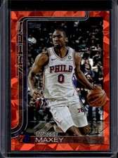 2025-26 Topps Tyrese Maxey Orange Crackleboard Foil #/25 #21 76ers