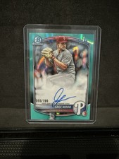 2025 Bowman Draft Gage Wood 1st Auto /199 Aqua Lava Phillies Prospect CPA-GW
