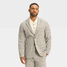 Houston White Men's Checkered Suit Jacket