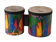 KD-5400-01 Kids Percussion Bongo Drum - Fabric Rain Forest, 5"-6"