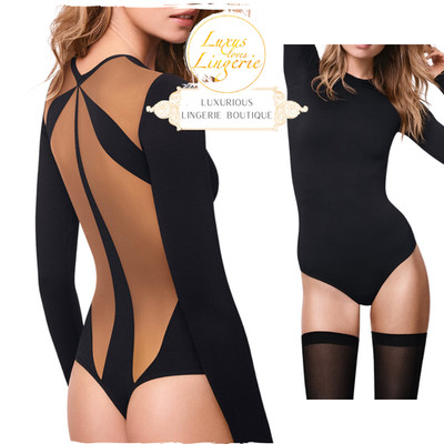 ICON STRING BODY by Wolford S gobi black Verführerisch transparent Rücken Dsign