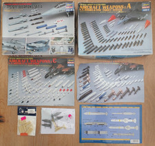 JOB LOT 1/48 HASEGAWA US POST WAR WEAPONS SETS - BOMBS MISSILES TOW TARGETS etc.