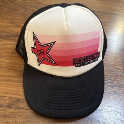 RockStar Energy Drink Trucker Hat Mesh Ball Adjustable Cap Pink Black Hipster