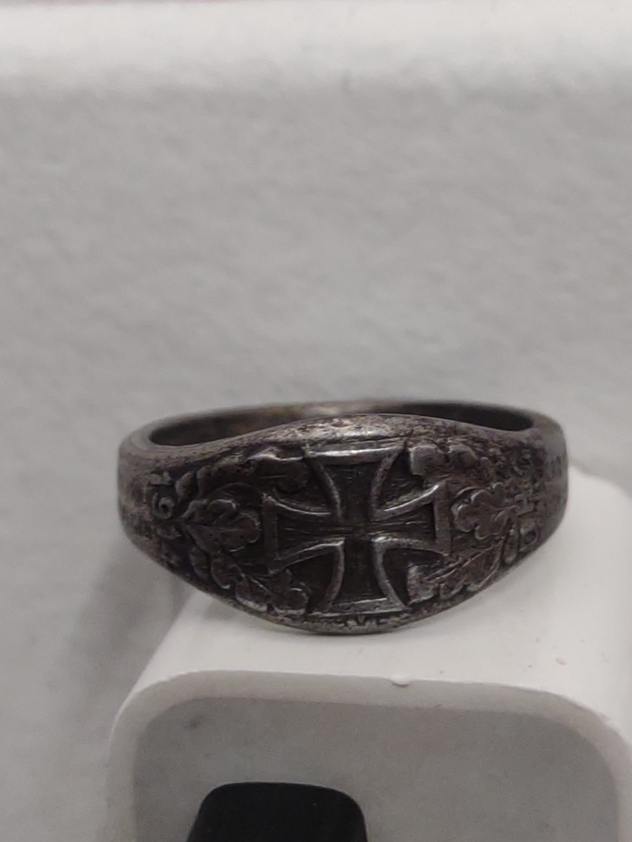 ANTIQUE PRE WWI 1914 DHG GERMAN IRON CROSS RING, FOR PRE WAR