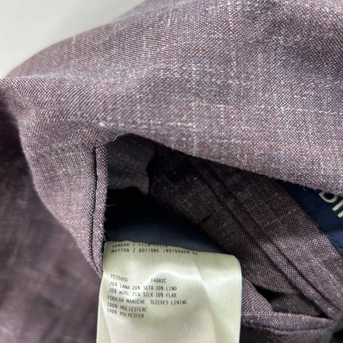 Lardini Mens Purple Blazer Sport Coat Wool Silk Linen Made in Italy 54 7REG