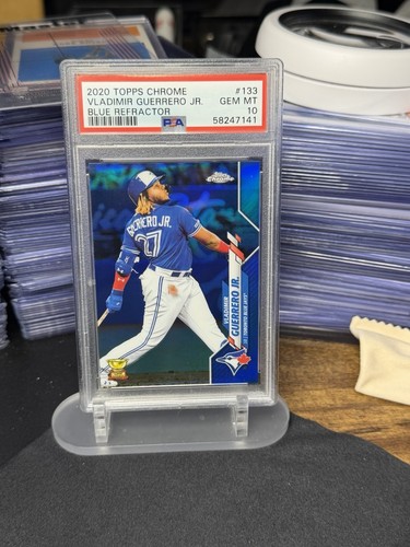 2020 Topps Chrome Vladimir Guerrero Jr Blue Refractor /150 PSA 10 Blue Jays