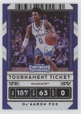 2020 Contenders Draft Picks Variation Tournament Ticket 22/49 De'Aaron Fox 04tw