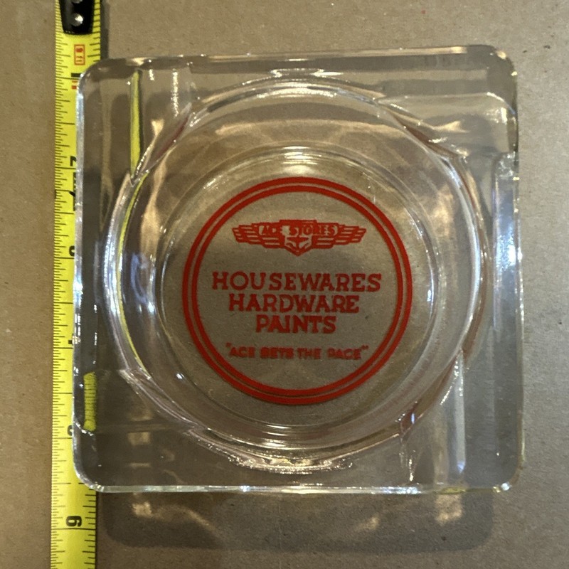 Ace Clear Glass Ashtray Housewares Hardware Paints Ace Sets The Pace 