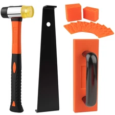 43-Piece Laminate Flooring Tools with Sturdy Double-Ended Hammer, Steel Retur...