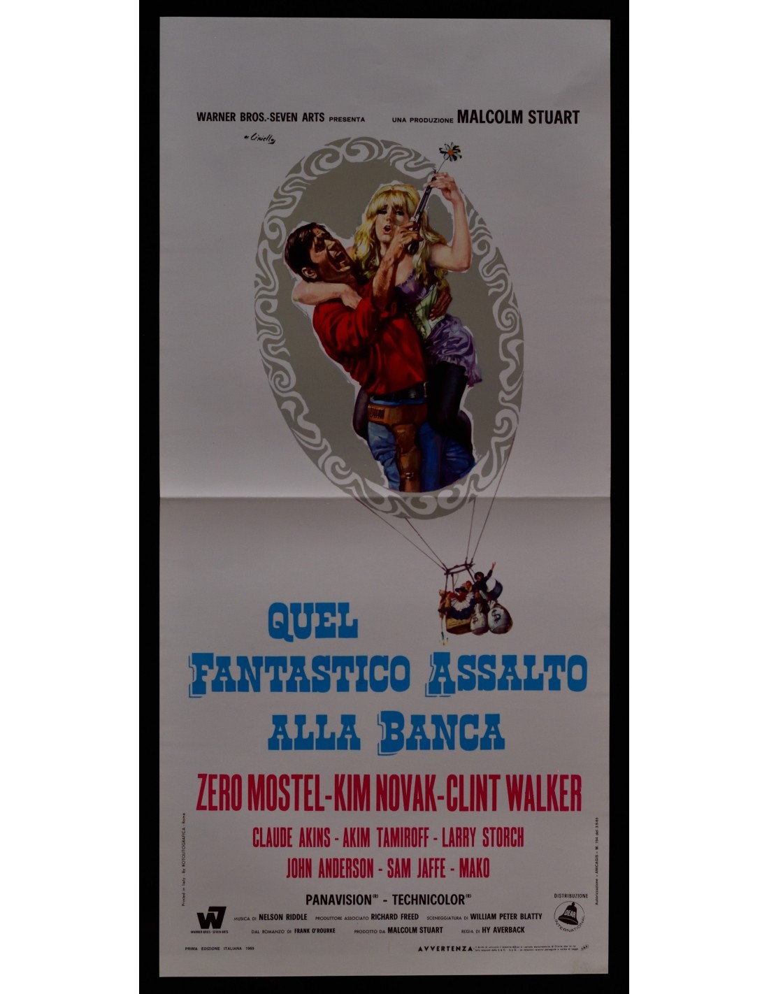 Locandina originale film Quel fantastico assalto alla banca (1969) - Regia di Hy Averback