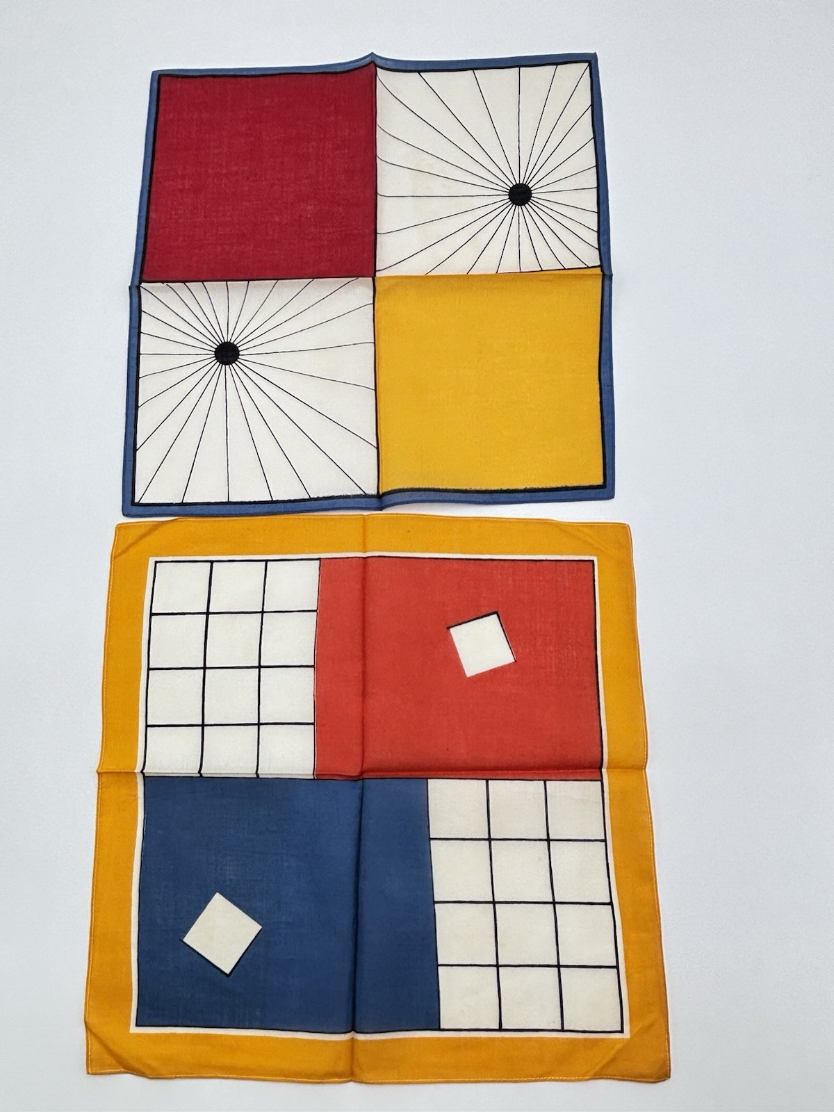 2 MCM Geometric Sunburst Pattern Equal quadrants … - image 1