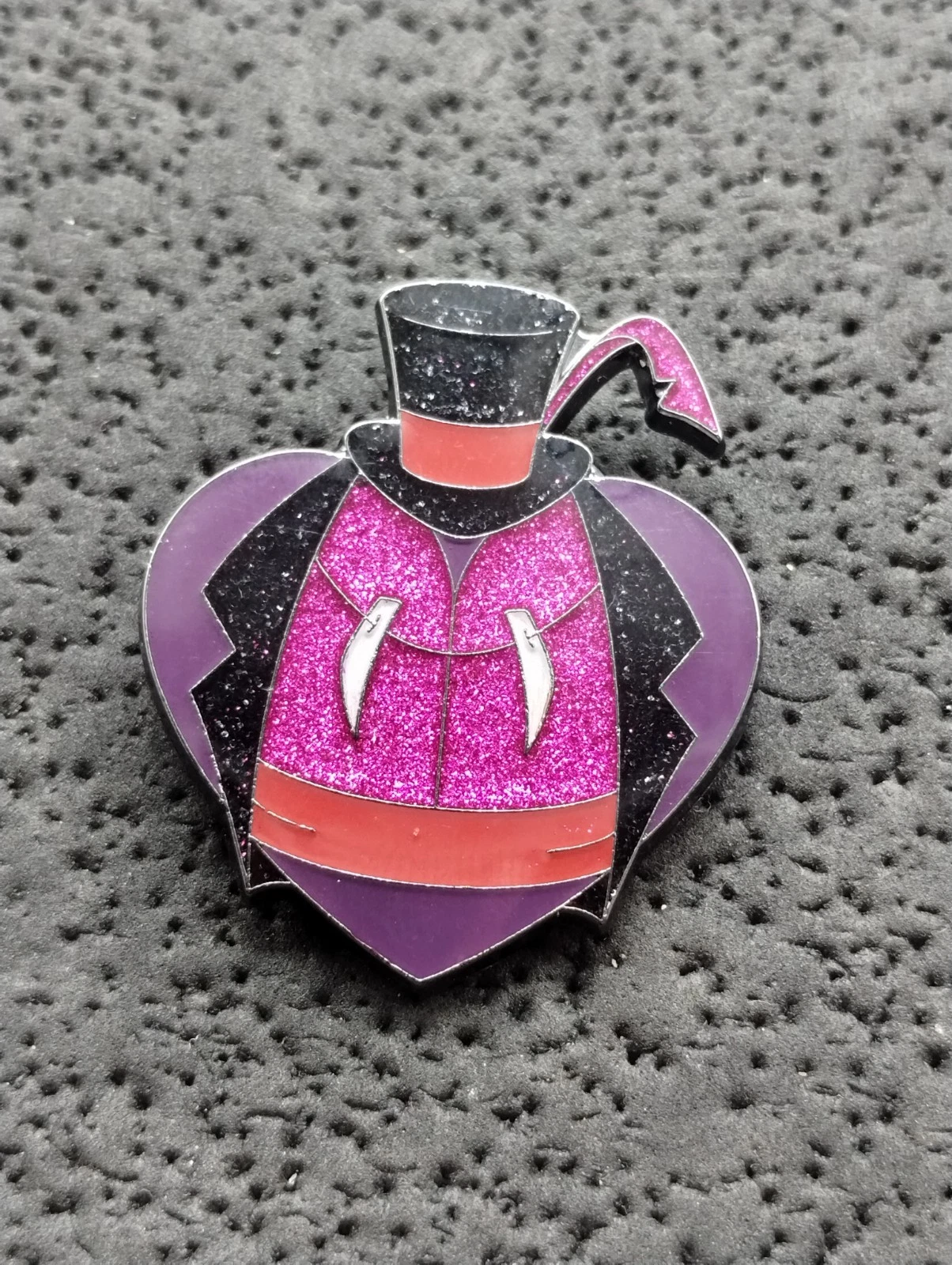Loungefly Disney Villains Glitter Heart Dr. Facilier Glitter Heart Enamel Pin