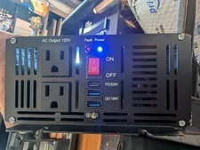 Vevor 2000w 12v 4000w Peak Pure Sine Wave Inverter AC USB A C