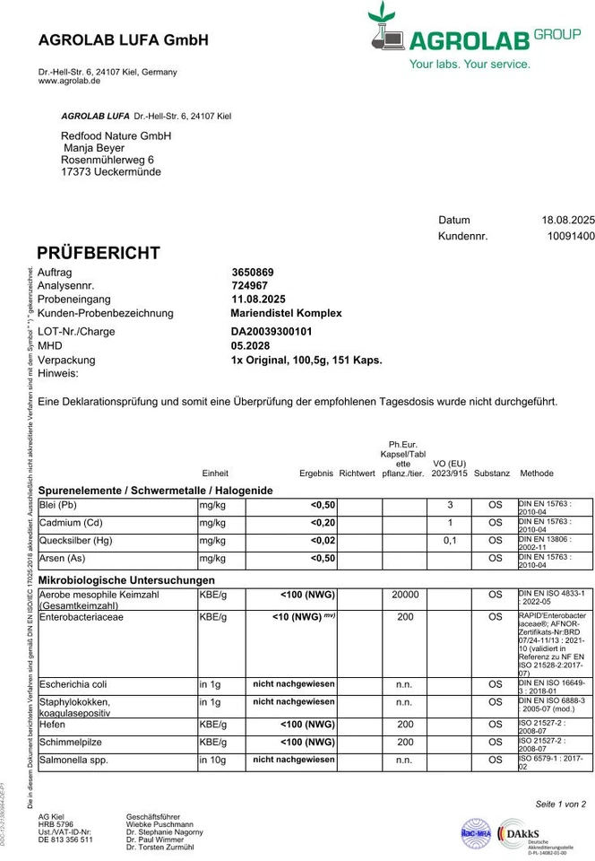 Mariendistel Komplex 150 vegane Kapseln – Hochdosierte Pflanzenextrakte - Bild 4 von 4