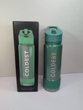 NEW The Coldest Water Bottle Insulated Stainless Steel 24oz Green Aurora Glitter