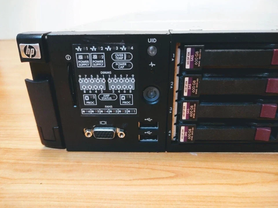 WORKING HP PROLIANT DL380 G7 SERVER 16GB RAM 8X 600GB 2X INTEL XENON DVD WRITER - Image 2 of 4