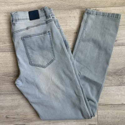 Mugsy Grands Mens Light Wash Slim Straight Stretch Jeans 34x32 FLX4NSL Blue
