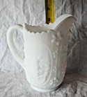 Vintage Imperial Milk Glass Windmill Pitcher Dutch Scenes Man in Boat Fisherman