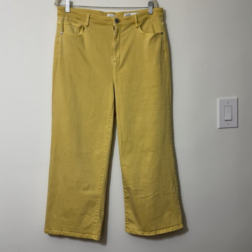 J. Jill Damen High Rise Wide Leg Crop Jeans Größe 12 Full Leg Stretch
