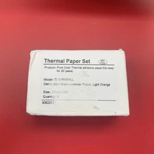 Thermal Paper Set Q12-RMSMLL, 50mm x 3.5m, 3 Rolls, Mint Green Lavender Orange
