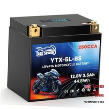 Lithium Motorcycle Battery 12.8V 3.5AH 250CCA Maintenance-free YTX5L-BS