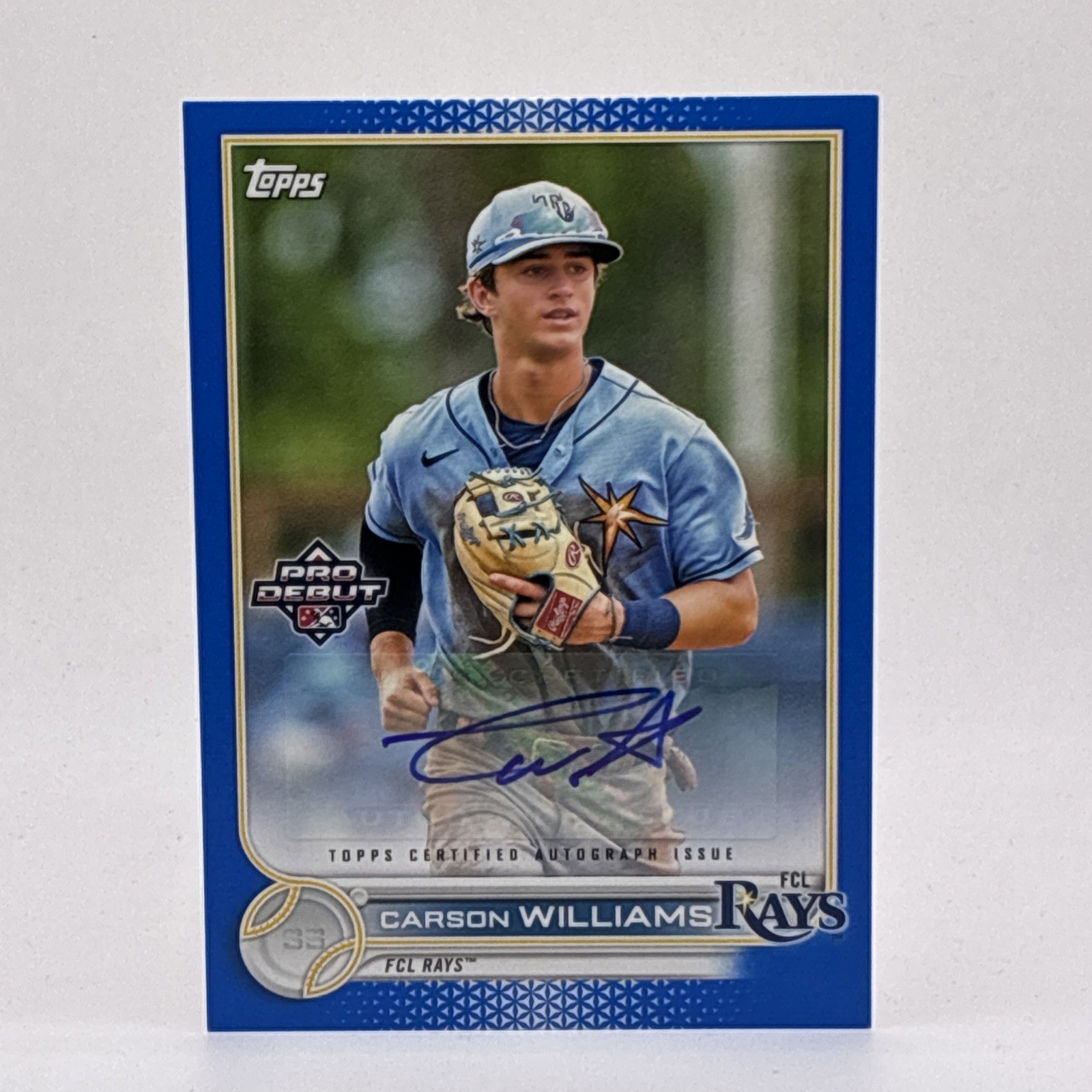 2022 Topps Pro Debut - Carson Williams #PD-54 Blue /150 (RC) Tampa Bay Rays MLB