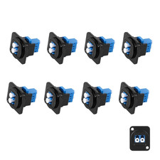 8Pcs LC to LC Fiber Panel Mount Adapter LC Duplex Singlemode Fiber Optic Keyston