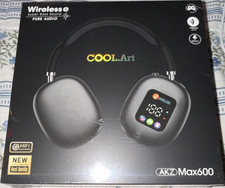 COOL.Art AKZ Max600 Bluetooth Wireless Headphones Black Skin Friendly