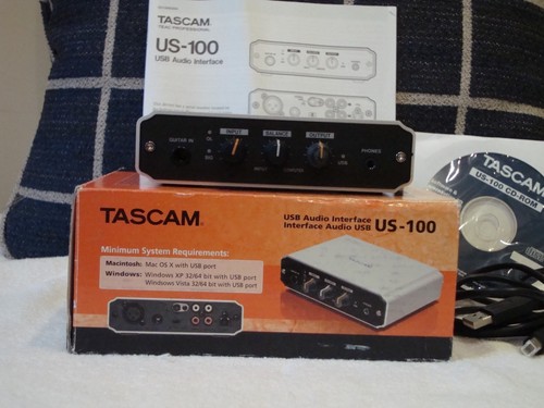 Tascam US-100 USB Audio Interface 2 inputs 2 Outputs OPEN BOX!