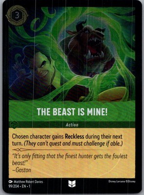 2023 DISNEY LORANA 99/204 THE BEAST IS MINE FOIL