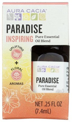 Aura Cacia Paradise Inspiring Pure Essential Oil Blend 0.25 Fl Oz