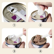 Pet Spoon Ice Cream Shape Dog Food Scoop With Sealing Clip Green Coffee Part