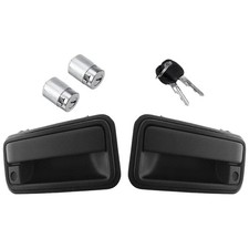 Black Outside Door Handle W Lock Cylinder For Chevrolet 88-94 C1500 Gmc K1500