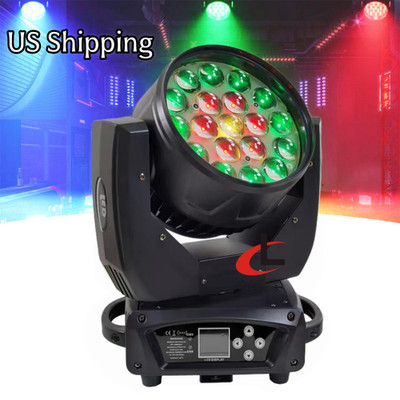 19x15W LED Moving Head Light DMX512 Zoom Wash Light RGBW 4IN1 Stage Lighting