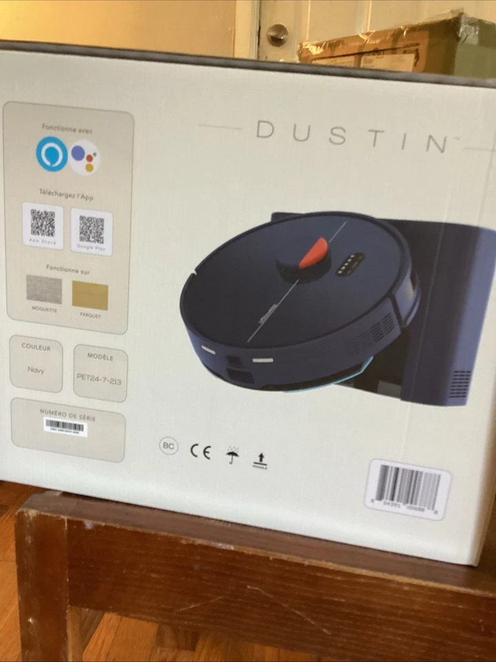NUEVO EN CAJA Robot aspirador y fregona autovaciable Dustin, con base de 100 días y WiFi Foto 2 de 4