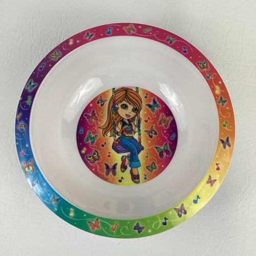 Lisa Frank Butterfly Hippie Swing Bowl Child Kids Melamine Dinnerware Vintage