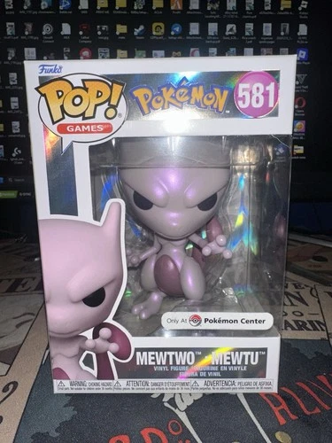 Funko Pop Pokémon - Mewtwo (Pearlescent) - Pokemon Center Exclusive W/ Protector