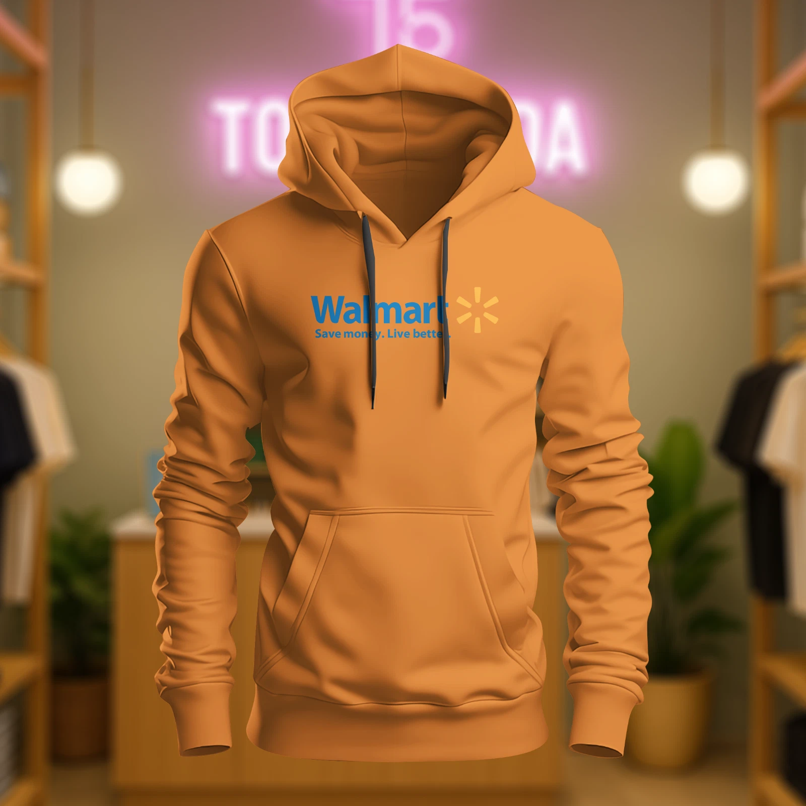 Walmart Logo Hoodie T-Shirt USA Flag