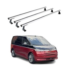 Dachträger Grundtäger für VW T7 Multivan 2021-2026 75kg Aluminium Silber 3 tlg