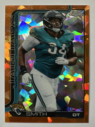 2025 Topps Chrome Sapphire Maason Smith Orange Refractor #21/25 Jaguars