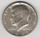 1968 D KENNEDY HALF DOLLAR SILVER .400 UNITED STATES OF AMERICA FIFTY CENTS .50¢