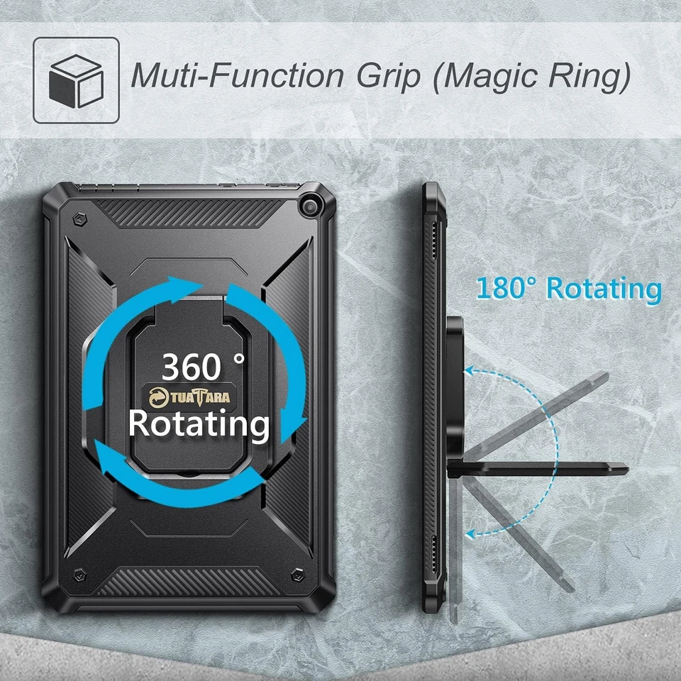 Case for Amazon Fire HD 10 11th Gen 2021 Multi-Functional Grip Carry Stand Cover - Image 3 of 4