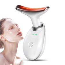 Neck Facial Massager, Light Face Massager for Skin Care, White
