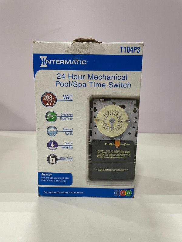 Intermatic 208-277V Timer Indoor-Outdoor Plastic Beige- T (T104P3)