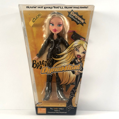Bratz Dynamite Cloe NIB 2005 MGA Original Black Leather Outfit Vintage