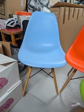 Retro Dining Chair Set - Blue - Green - Orange. Set Of 3
