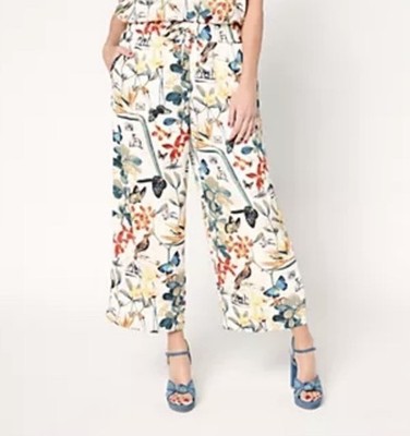 nicole by Nicole Miller Size 1X Regular Pull-On Safari Drawstring Ankle Pant