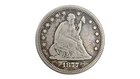 1877 United States Seated Liberty Quarter Dollar Silver Coin