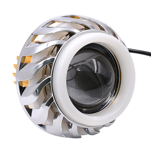 Motorcycle 30W LED Angel Demon Eyes Headlight High/Low Beam DRL Lamp Retrofit - Picture 2 of 6