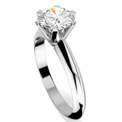 0.50 Ct Round Lab Created Diamond Engagement Wedding Ring14K Solid White Gold B